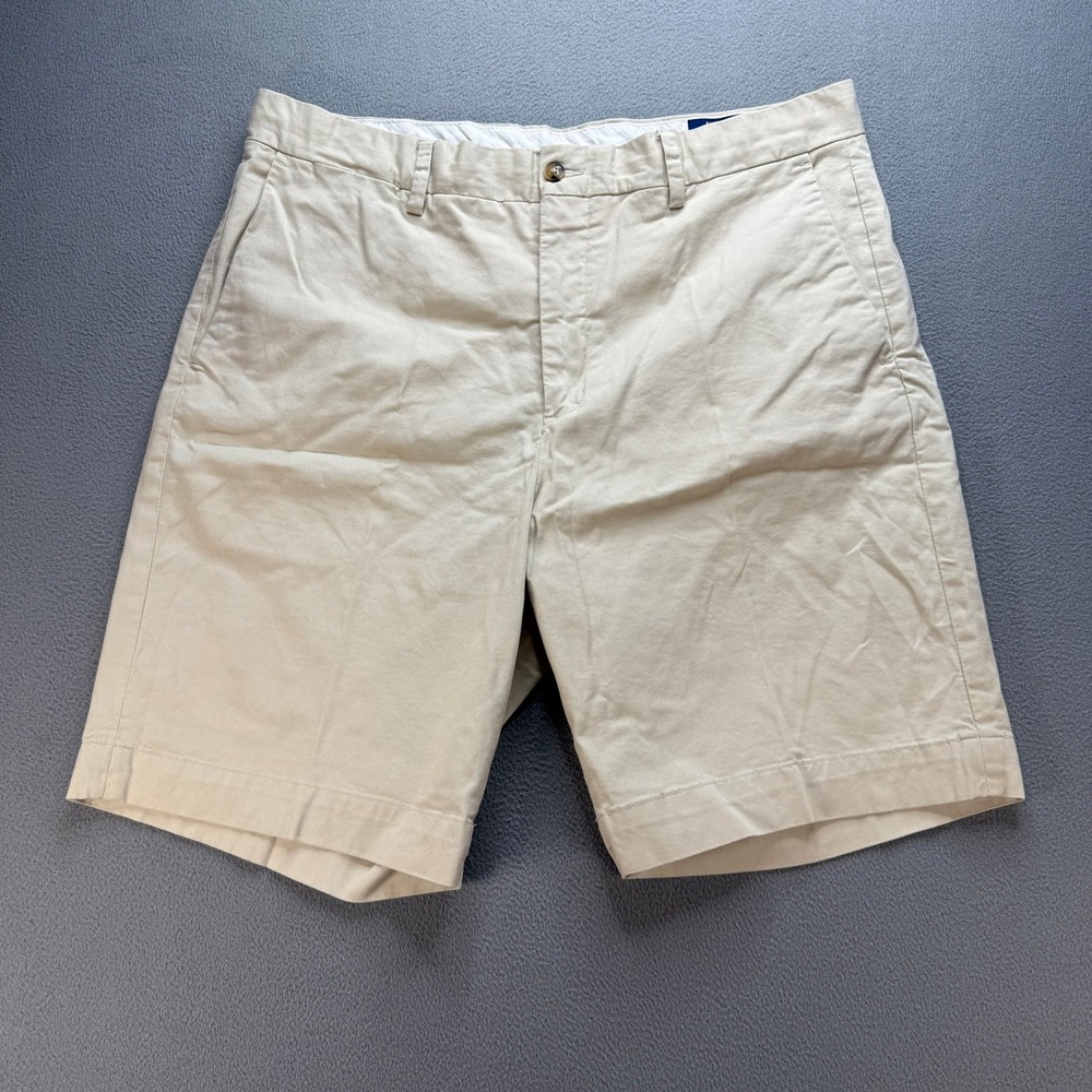 Polo Ralph Lauren Shorts Mens 34 (FIT 35) Khaki Chino Stretch Classic Fit Cotton